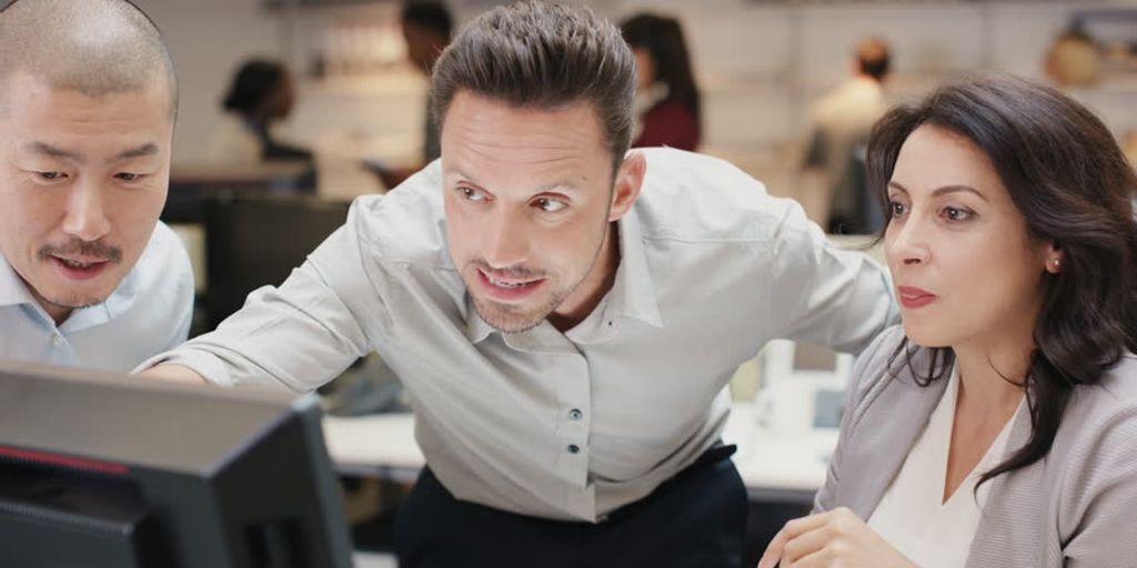 business team analyzing data charts in modern office